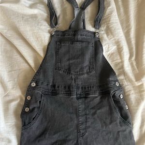 Black Denim Overalls / Bibs - Tall